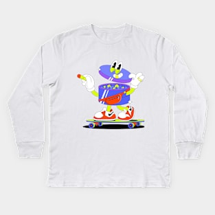 Grinder skater Kids Long Sleeve T-Shirt